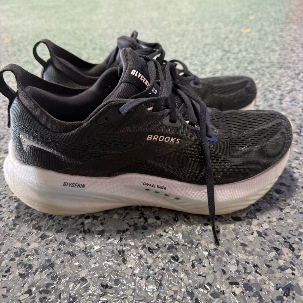 Brooks Black and White Athletic Shoes